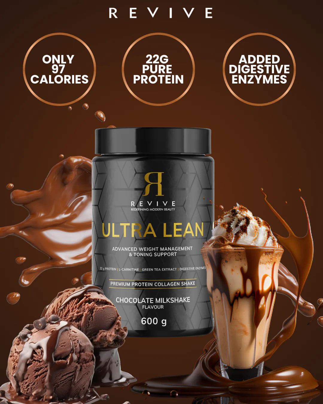 ULTRA LEAN COLLAGEN PROTEIN SHAKE - Chocolate Milkshake flavour